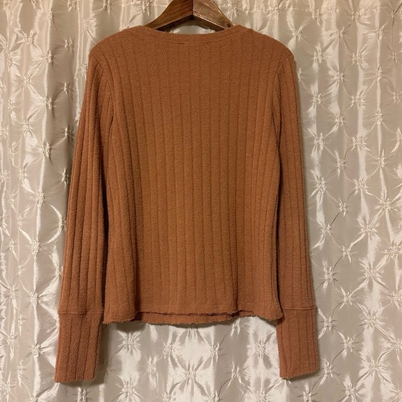 Free People Orange Long Sleeve Top - Picture 4 of 12
